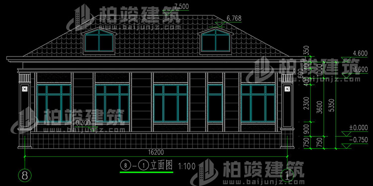 背立面图